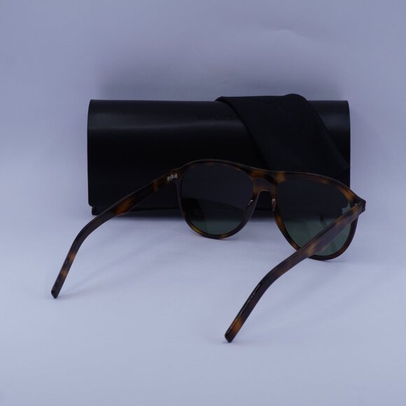 Saint Laurent SL432 SLIM 002 Aviator Sunglasses - Havana/Green - Picture 5 of 10